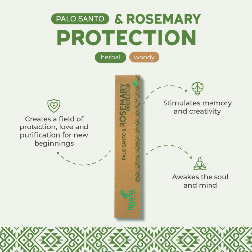 Ispalla Palo Santo & Rosemary Incense (Protection)- Retail Display Box- 12 packs 